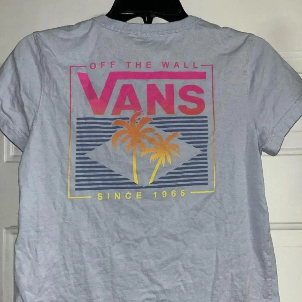 Vans Men's Blue and White T-shirt